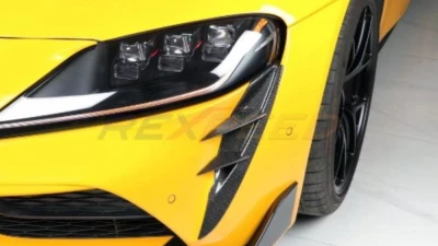 Rexpeed Dry Carbon Front Canards Toyota Supra GR A90 2020-2024                                     - TS102 - Image 2