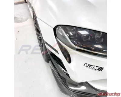 Rexpeed Dry Carbon Front Side Water Drop Garnish Covers Toyota Supra GR A90 2020-2024 - TS129