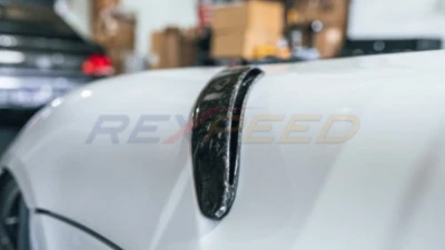 Rexpeed V2 Forged Carbon Bonnet Ducts Replacement Gloss Toyota Supra A90 2020-2024                                     - TS67FC - Image 4