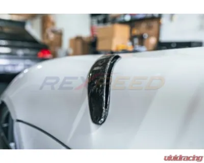 Rexpeed V2 Forged Carbon Bonnet Ducts Replacement Gloss Toyota Supra A90 2020-2024 - TS67FC