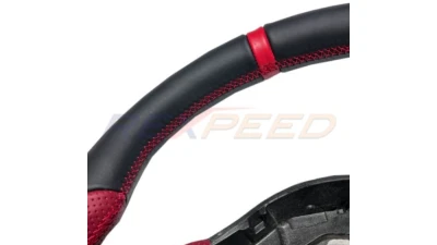 Rexpeed Black & Red Leather Steering Wheel Toyota Supra GR A90 2020-2024                                     - TS70R - Image 2
