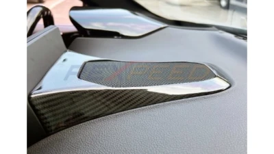 Rexpeed Dry Carbon Center Speaker Cover Gloss Toyota Supra GR A90 2020-2024                                     - TS78 - Image 2