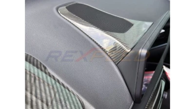 Rexpeed Dry Carbon Center Speaker Cover Gloss Toyota Supra GR A90 2020-2024                                     - TS78 - Image 3