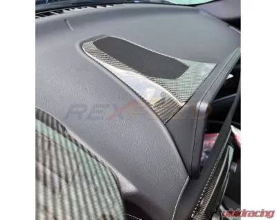 Rexpeed Dry Carbon Center Speaker Cover Gloss Toyota Supra GR A90 2020-2024 - TS78