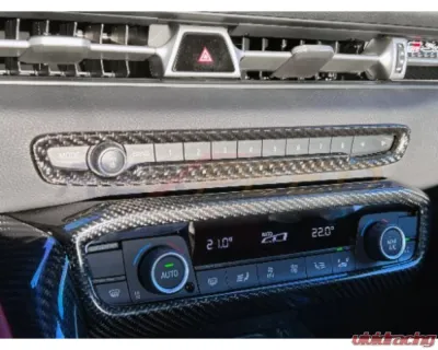 Rexpeed Dry Carbon Central Volume CD Switch Panel Trim Cover Gloss Toyota Supra GR A90 2020-2024 - TS81