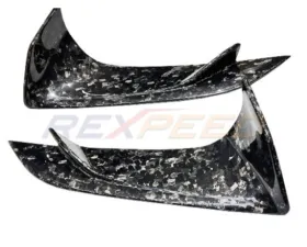 Rexpeed Forged Carbon Lower Front Bumper Covers Gloss Toyota Supra GR A90 2020-2024