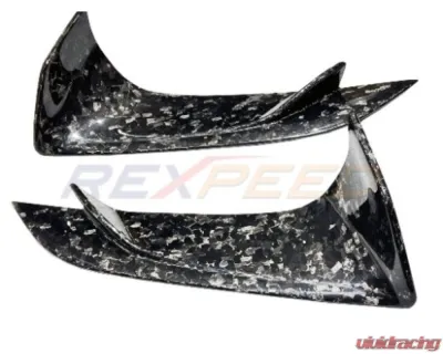 Rexpeed Forged Carbon Lower Front Bumper Covers Gloss Toyota Supra GR A90 2020-2024 - TS82FC