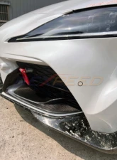 Rexpeed Dry Carbon Lower Front Bumper Covers Gloss Toyota Supra GR A90 2020-2024                                     - TS82 - Image 3