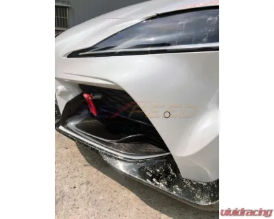 Rexpeed Dry Carbon Lower Front Bumper Covers Gloss Toyota Supra GR A90 2020-2024 - TS82