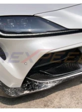 Rexpeed Dry Carbon Lower Front Bumper Covers Gloss Toyota Supra GR A90 2020-2024                                     - TS82 - Image 4