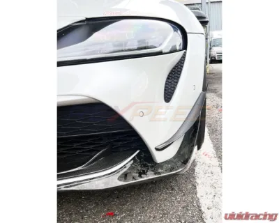 Rexpeed V7 Dry Carbon Front Canards Toyota Supra GR A90 2020-2024 - TS89