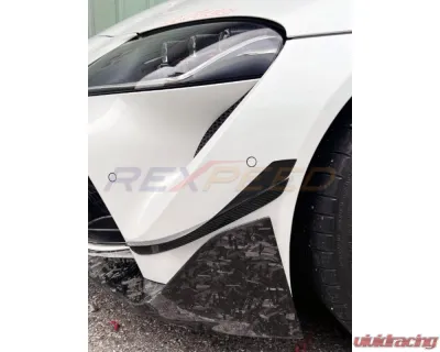 Rexpeed V7 Dry Carbon Front Canards Toyota Supra GR A90 2020-2024 - TS89