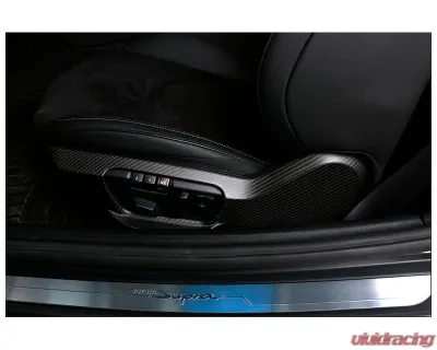 Rexpeed Dry Carbon Seat Adjustment Panel Covers Toyota Supra GR 2020+ - TS134