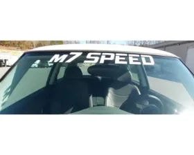 M7 Speed Black Curved Windshield Banner