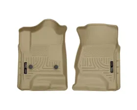 Husky Liners WeatherBeater Floor Liners Tan Front 14-15 Escalade/Silverado/Suburban/Tahoe/Sierra/Yukon
