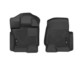 Husky Liners WeatherBeater Floor Liners Front - 2015 Ford F-150, Black