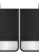 Husky Liners 55101 Rubber Rear Mud Flaps 12" w/ Weight for Trucks, Black                                     - 55101 - Image 2