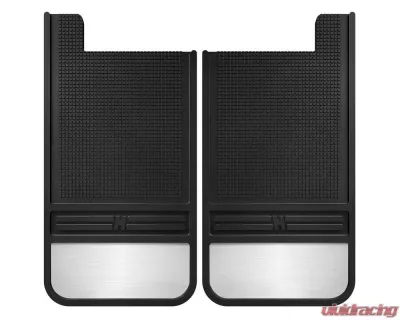 Husky Liners 55101 Rubber Rear Mud Flaps 12" w/ Weight for Trucks, Black - 55101