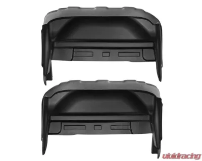 Husky Liners Wheel Well Guards Rear 14-15 Silverado, Black, Durable Fit - 79011