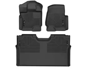 Husky Liners Weatherbeater Floor Liners Black for 15-20 Ford F-150 SuperCrew