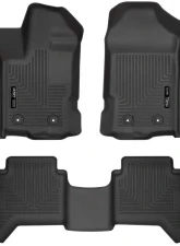 Husky Liners Weatherbeater Floor Liners Black for 2019-2021 Ford Ranger SuperCrew                                     - 94101 - Image 9