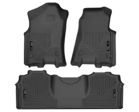 Husky Liners Front & 2nd Seat Floor Liners for Ram 2500/3500 Mega Cab 2019-2021, Black, Durable Material