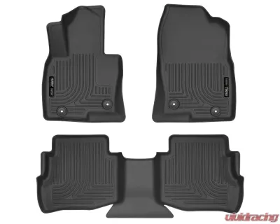 Husky Liners Front & 2nd Seat Floor Liners for 2017 Mazda CX-9, Black - 95611