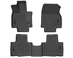 Husky Liners Black Weather Beater Front & 2nd Seat Liners for 2020+ Toyota Highlander