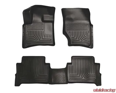 Husky Liners WeatherBeater Floor Liners Front & 2nd Row Black 07-15 Audi Q7 - 96421