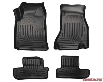 Husky Liners WeatherBeater Floor Liners Front & 2nd Row Black 08-10 Dodge Challenger - 98021