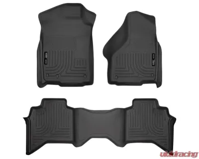 Husky Liners WeatherBeater Floor Liners Black for 02-09 Dodge Ram Quad Cab - 98031
