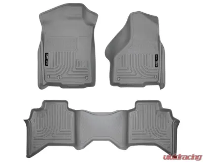 Husky Liners Floor Liners Grey for 02-09 Dodge Ram Quad Cab, Front & 2nd Row - 98032