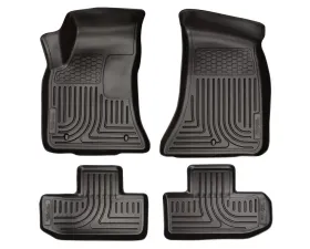 Husky Liners Front & 2nd Row WeatherBeater Floor Liners - Black, 11-15 Dodge Challenger