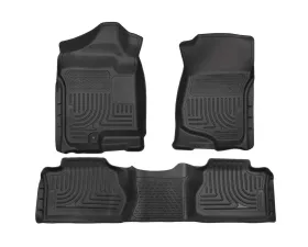 Husky Liners WeatherBeater Black Floor Liners for 07-13 Silverado/Sierra Extended Cab