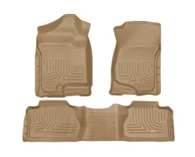 Husky Liners WeatherBeater Tan Floor Liners for 07-13 Silverado/Sierra Extended Cab