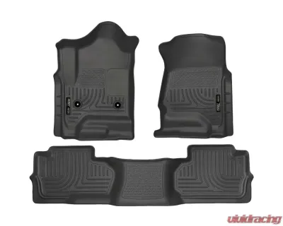 Husky Liners WeatherBeater Floor Liners Black for 14-15 Silverado/Sierra Dbl Cab - 98241