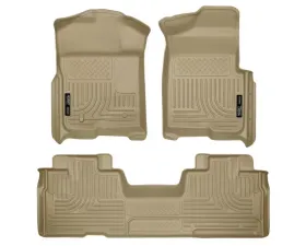 Husky Liners WeatherBeater Floor Liners Tan for 09-14 F-150 SuperCab