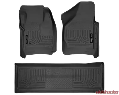 Husky Liners WeatherBeater Floor Liners Front & 2nd Row 08-10 F-Series, Black - 98381