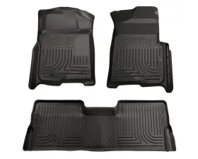 Husky Liners WeatherBeater Floor Liners Black for 08-10 F-Series Super Duty SuperCab