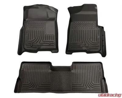 Husky Liners WeatherBeater Floor Liners Black for 08-10 F-Series Super Duty SuperCab - 98391