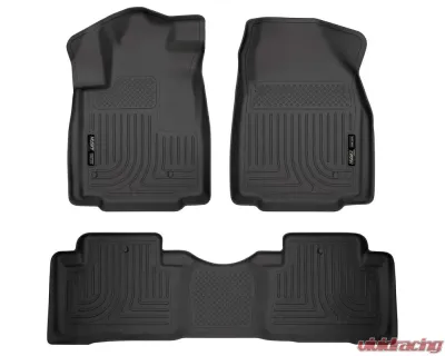 Husky Liners WeatherBeater Floor Liners Front & 2nd Row Black for 09-15 Honda Pilot - 98421