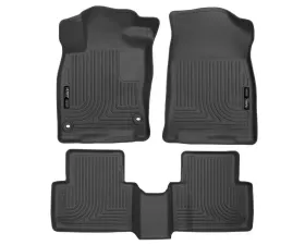 Husky Liners Front & 2nd Seat Floor Liners Black for Honda Civic 2016+