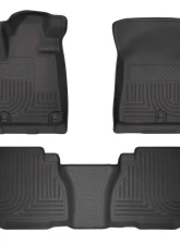 Husky Liners WeatherBeater Floor Liners Front & 2nd Row Black 10-11 Tundra                                     - 98581 - Image 3