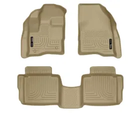 Husky Liners WeatherBeater Tan Floor Liners for 10-15 Ford Taurus, Front & 2nd Row
