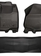 Husky Liners WeatherBeater Floor Liners - Black, 11-12 F-Series Crew Cab                                     - 98711 - Image 3