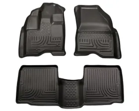 Husky Liners WeatherBeater Floor Liners Front & 2nd Row 09-15 Lincoln MKS, Black