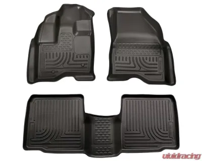 Husky Liners WeatherBeater Floor Liners Front & 2nd Row 09-15 Lincoln MKS, Black - 98731