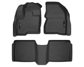 Husky Liners WeatherBeater Floor Liners Front & 2nd Row Black 09-14 Ford Flex/Lincoln MKT