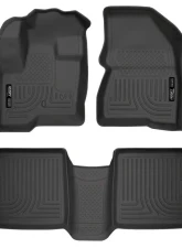 Husky Liners WeatherBeater Floor Liners Front & 2nd Row Black 09-14 Ford Flex/Lincoln MKT                                     - 98741 - Image 3