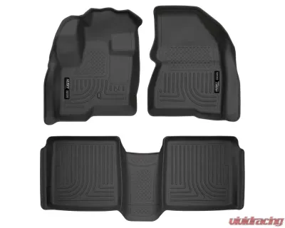 Husky Liners WeatherBeater Floor Liners Front & 2nd Row Black 09-14 Ford Flex/Lincoln MKT - 98741